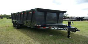New 2025 Lamar 7 x 16 High Side Dump 14k Trailer